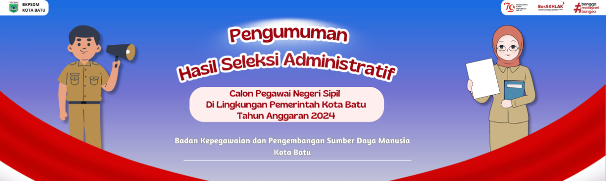 Pengumuman Hasil Seleksi Administrasi CPNS Pemerintah Kota Batu Tahun Anggaran 2024