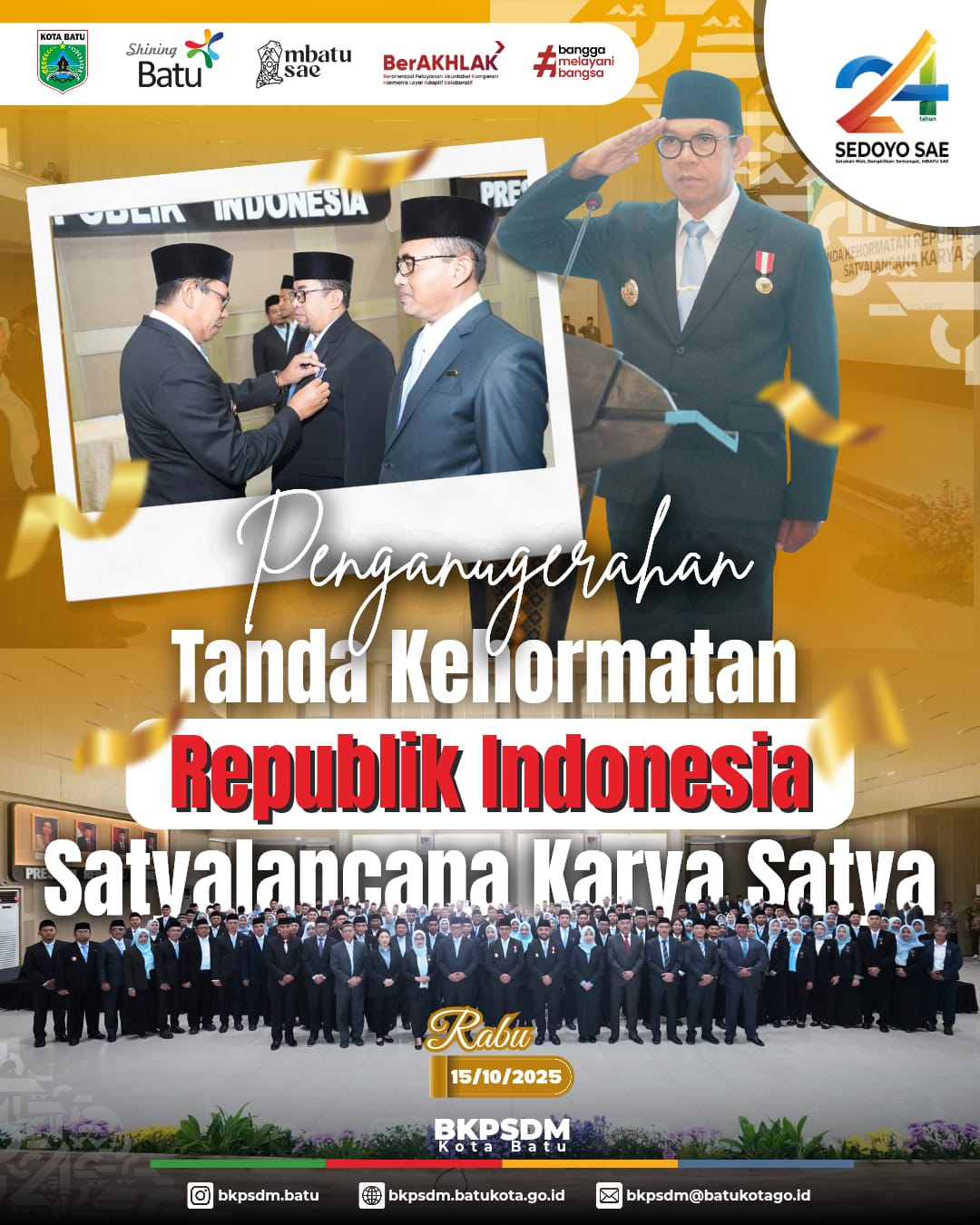 Penganugerahan Tanda Kehormatan Republik Indonesia Satyalancana Karya Satya