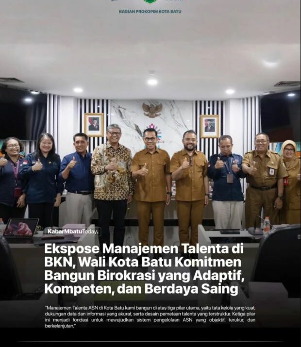 Ekspose Manajemen Talenta di BKN, Wali Kota Batu Komitmen Bangun Birokrasi yang Adaptif, Kompeten, dan Berdaya Saing