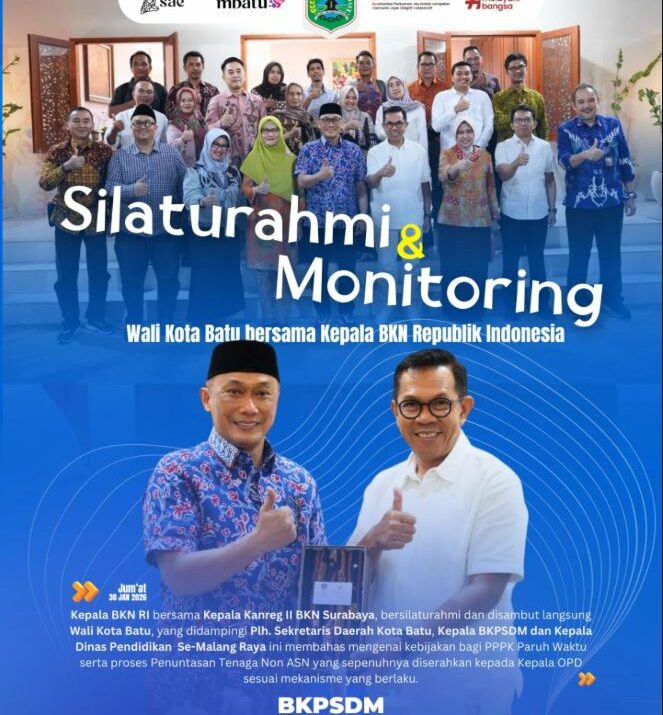 Silaturahmi & Monitoring Wali Kota Batu bersama Kepala BKN Republik Indonesia